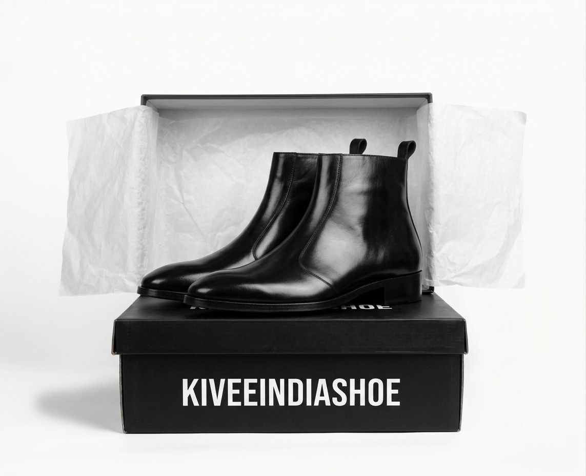 Handcrafted | Black Chelsea Shoe.