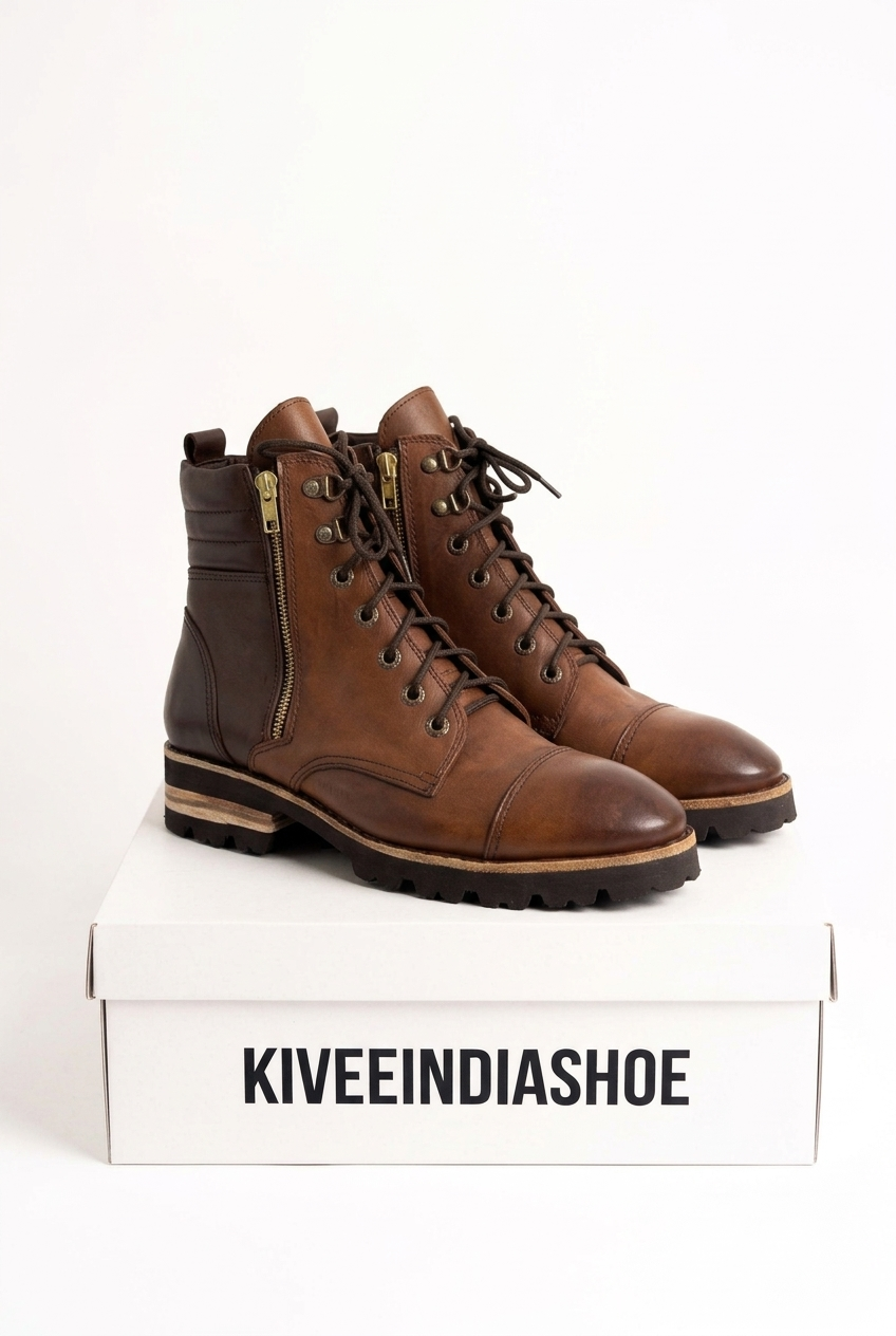 Duel Colour Leather | Custum Handcrafted Shoe.