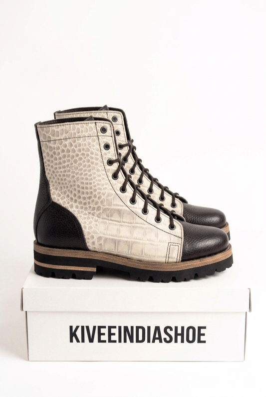 Monkey Boot| Printed Leather