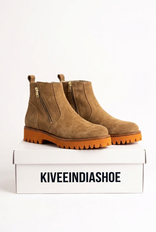 Suede Leather | Double Chain Shoe.